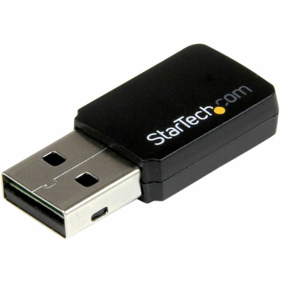 Startech USB 2.0 AC600 Mini Dual Band Wireless-AC Network Adapter - 1T1R 802.11ac WiFi Adapter - USB 2.0 - 433 Mbit/s - 2.48 GHz ISM - 5.83 GHz UNII - External