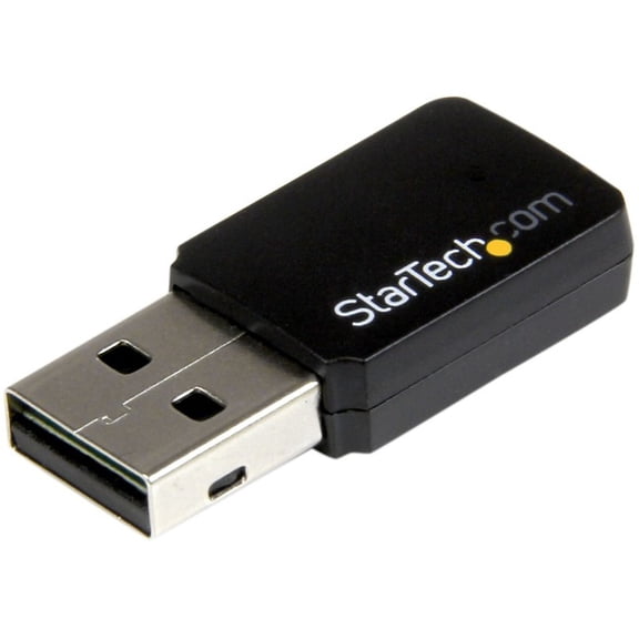 Startech USB 2.0 AC600 Mini Dual Band Wireless-AC Network Adapter - 1T1R 802.11ac WiFi Adapter - USB 2.0 - 433 Mbit/s - 2.48 GHz ISM - 5.83 GHz UNII - External