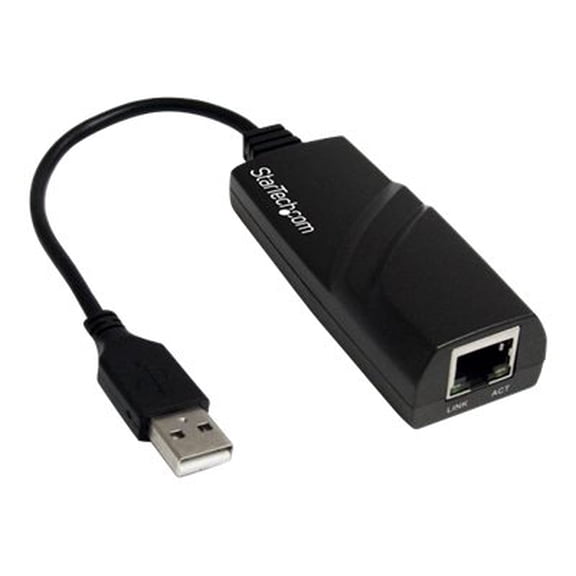 StarTech.com USB 2.0 to Gigabit Ethernet NIC Network Adapter - Network adapter - USB 2.0 - Gigabit Ethernet - black