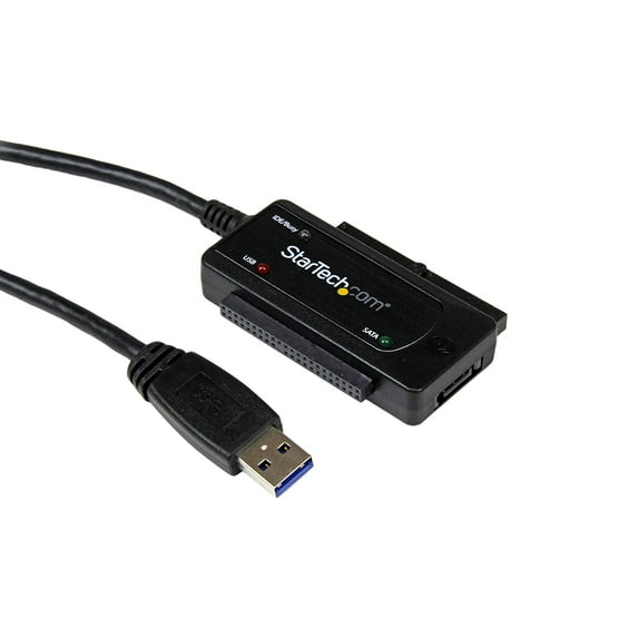 StarTech.com USB 3.0 to SATA IDE Adapter - 2.5in / 3.5in - External Hard Drive to USB Converter – Hard Drive Transfer Cable (USB3SSATAIDE)