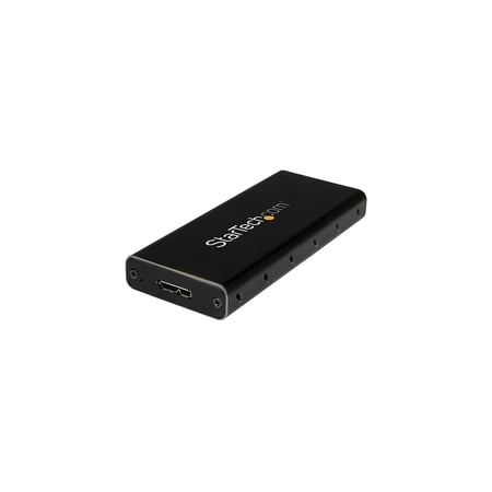 StarTech.com USB 3.1 Gen 2 (10Gbps) mSATA Drive Enclosure - Aluminum - Portable Data Storage for mSATA and mSATA Mini (Half-Size)