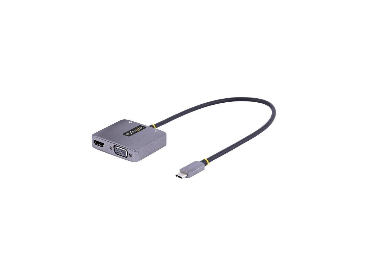 StarTech.com USB C Video Adapter, USB C to HDMI VGA Multiport Adapter, 3.5mm Audio Output, 4K 60Hz HDR, 100W PD 3.0, USB C Display Adapter, 1 (Quantity)
