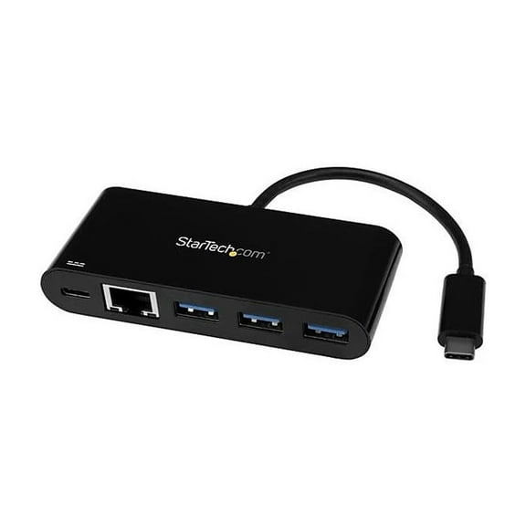 StarTech USB-C to Ethernet Adapter w/ 3-Port USB 3.0 Hub and Power Delivery