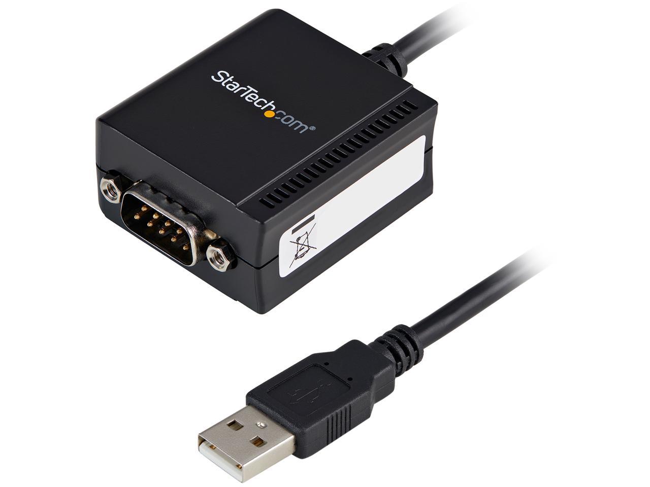 StarTech.com USB to Serial Adapter - 1 port - USB Powered - FTDI USB UART Chip - DB9 (9-pin) - USB to RS232 Adapter - image 1 of 5