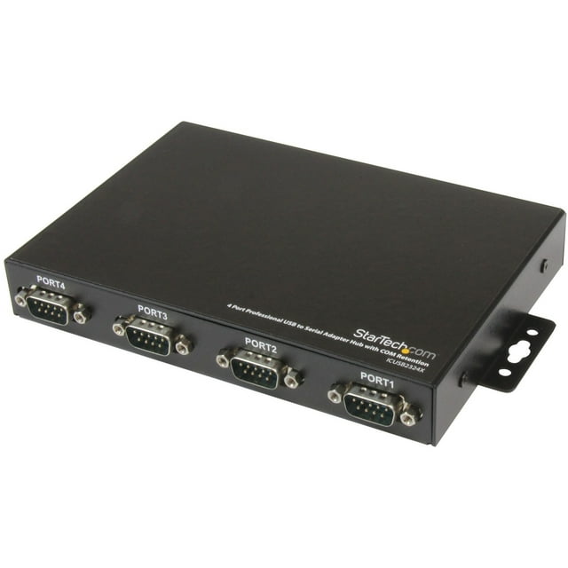 StarTech.com USB to Serial Adapter Hub �����" 4 Port �����" Wall Mount �����" COM Port Retention �����" Texas Instruments �����" USB to RS232 Adapter
