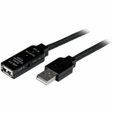 StarTech.com USB2AAEXT35M Black USB 2.0 Active Extension Cable