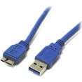 thumbnail image 1 of StarTech.com USB3SAUB1 Blue SuperSpeed USB 3.0 Cable A to Micro B, 1 of 3