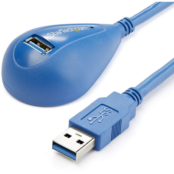 StarTech.com USB3SEXT5DSK Blue Desktop SuperSpeed USB 3.0 Extension Cable - A to A M/F