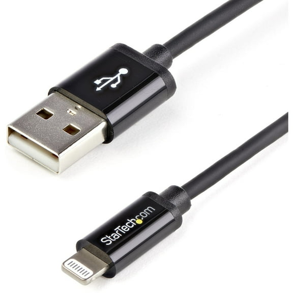StarTech.com USBLT1MB Black 1m (3ft) Black Apple 8-pin Lightning Connector to USB Cable for iPhone / iPod / iPad