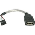 thumbnail image 1 of StarTech 6" USB 2.0 Cable with 4 Pin USB A Female to 4 Pin IDC Motherboard Female Connector, Gray, 1 of 3