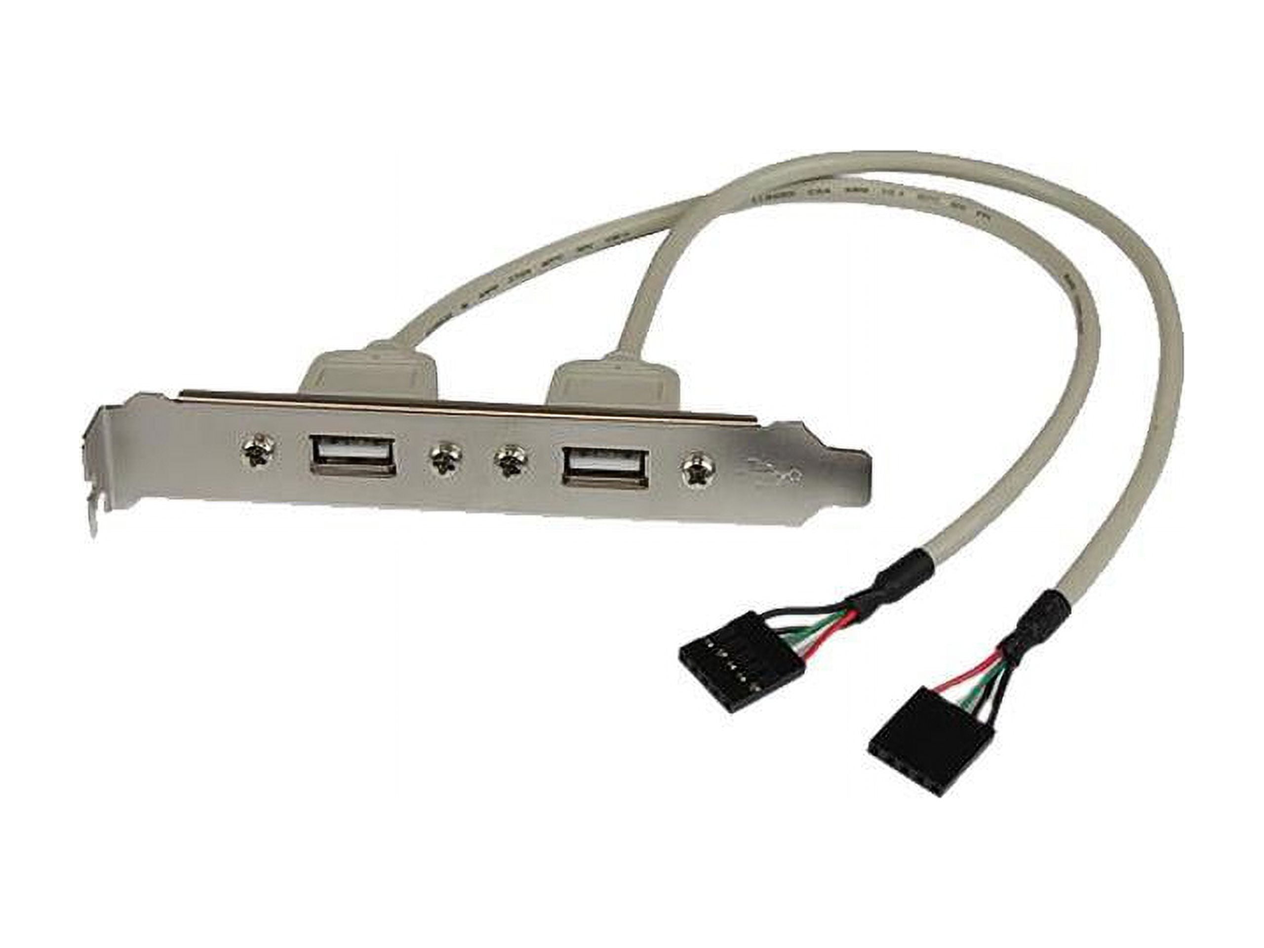 StarTech.com USBPLATE 2 Port USB A Female Slot Plate Adapter Cable ...