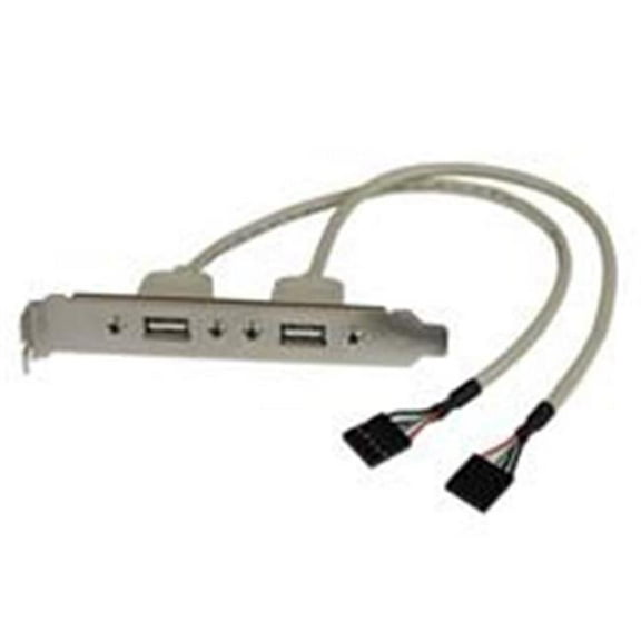 StarTech.com USBPLATE 2 Port USB A Female Slot Plate Adapter