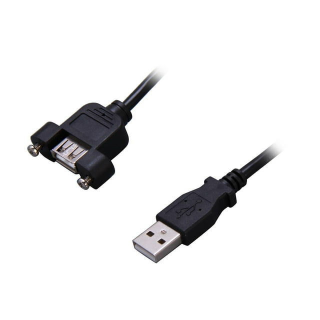 StarTech.com USBPNLAFAM1 Black Panel Mount USB Cable A to A
