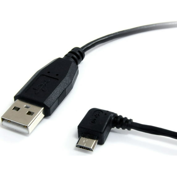StarTech 3' Micro USB A to Left Angle Micro B Male Cable, 30 AWG
