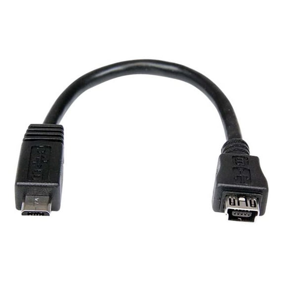 StarTech.com UUSBMUSBMF6 Black Micro USB to Mini USB Adapter Cable