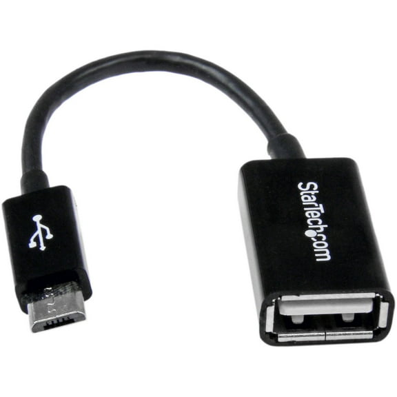 StarTech 5" Micro USB to USB OTG Host Adapter Black UUSBOTG