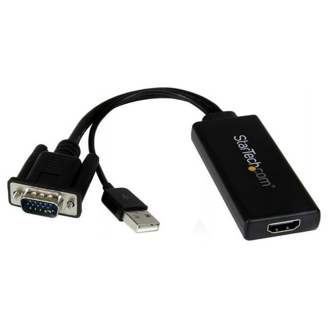 StarTech.com VGA2HDU VGA to HDMI Adapter with USB Audio & Power - Portable VGA to HDMI Converter - 1080p