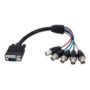 VGABNCMF1 Coax HD15 VGA to 5 BNC RGBHV Monitor Cable