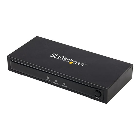 StarTech.com VID2HDCON2 S-Video or Composite to HDMI Converter with Audio - 720p - NTSC & PAL - Analog to HDMI Upscaler - Mac & Windows (VID2HDCON2)