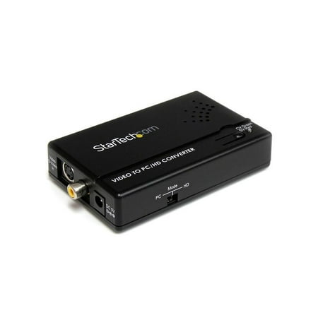 StarTech.com Composite and S-Video to VGA Video Scan Converter - composite to VGA - scan Converter - s-Video to VGA (VID2VGATV2) - Video converter - composite video, S-video - component video, VGA - black - for P/N: SVA5M3NEUA