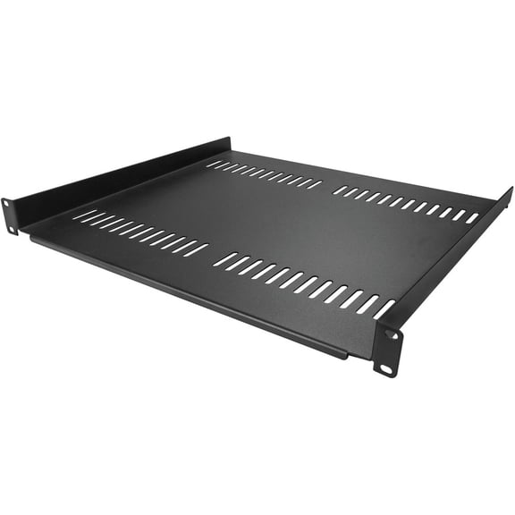 StarTech.com 1U Server Rack Shelf - Universal Vented Rack Mount Cantilever Tray for 19" Network Equipment Rack & Cabinet - Heavy Duty Steel - Weight Capacity 44lb/20kg - 16" Deep Shelf