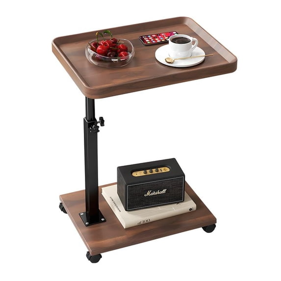 StarZe Adjustable Height C Shaped End Table,360° Swivel Side Tables ...