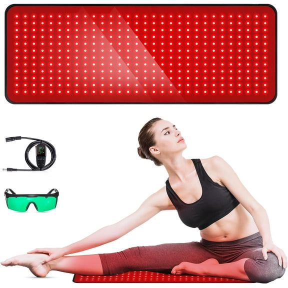 StarZe Red Light Therapy Pad, Infrared Light Therapy Mat with Timer,Full Body Pain Relief for Women Men.