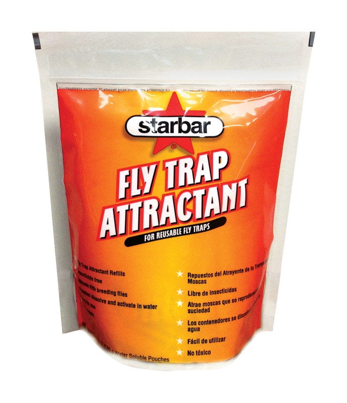 Starbar 100523455 Fly Trap Attractant Refill, Granular Solid, Fish-Like Resealable Bag