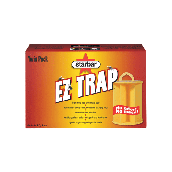 Starbar EZ Trap Sticky Fly Trap - Insecticide Free - 1 Twin Pack by Zoecon