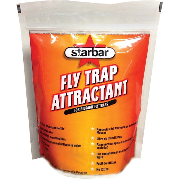 Starbar Fly Trap Attractant Refill - Trap Refill, Waterproof Powder - 8 x 30 g Pouches