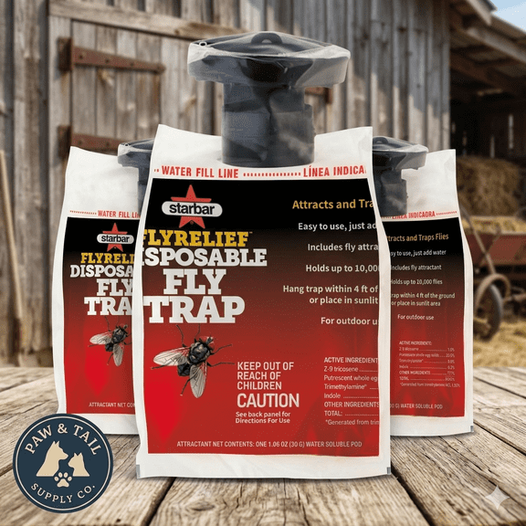 Starbar FlyRelief Disposable Fly Trap Outdoor Fly Control Trap 3-Pack