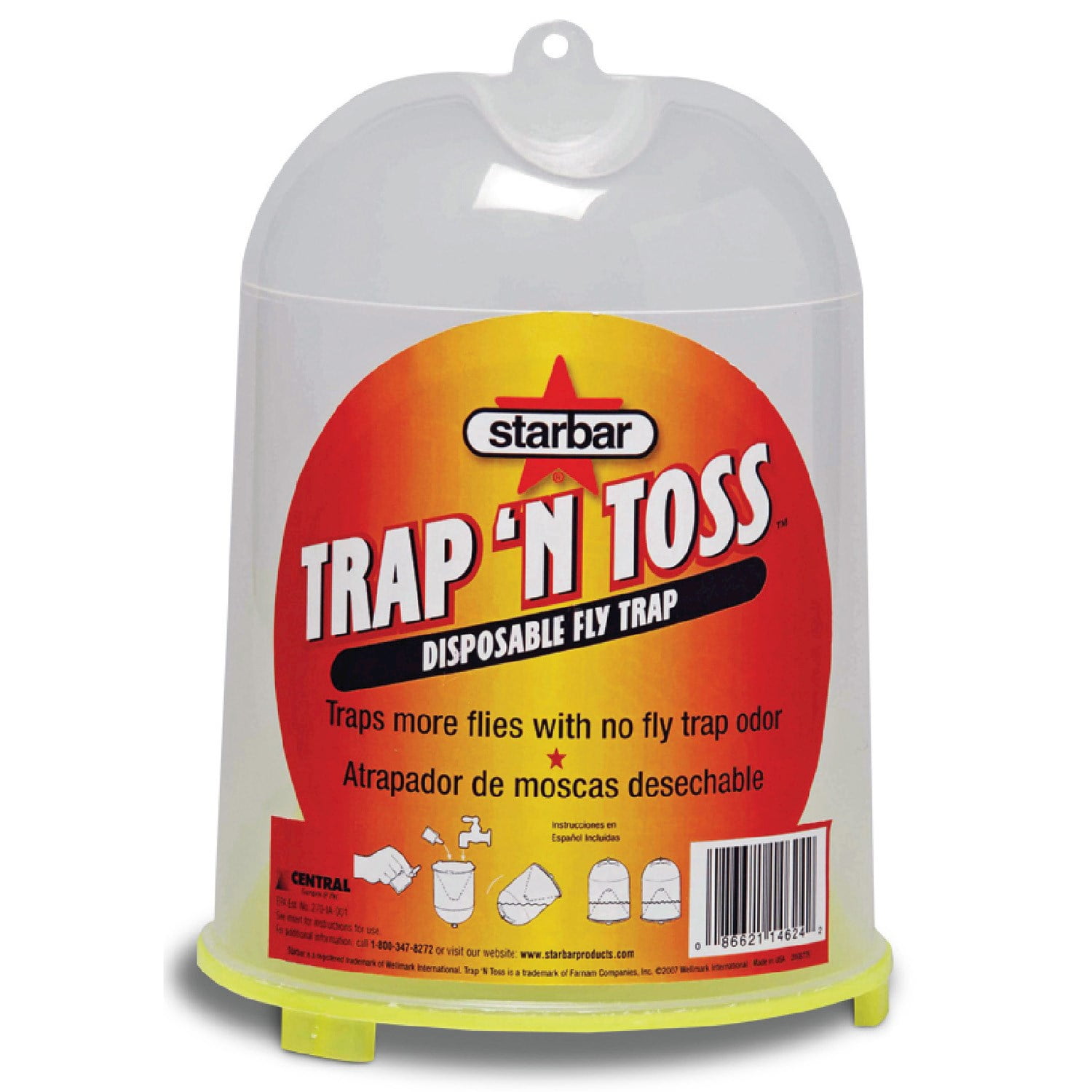 Starbar, Trap ‚Äòn Toss Disposable Fly Trap, 0.58 oz, Hang or Set 