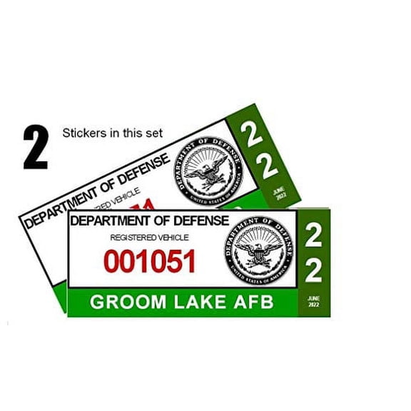 Starbase 79 Area 51 Parking Stickers (Groom Lake) DD-2220