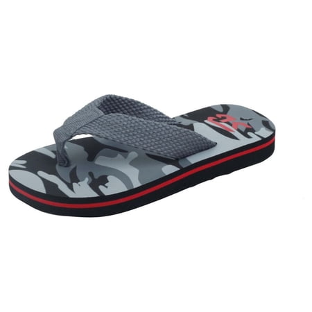 Starbay Boys' Shoes Lightweight Flip Flop, Medium 7509-Gray Camo, 11