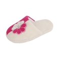 thumbnail image 1 of Starbay Girl's Children's Warm Home Indoor Slippers with Contrast Flower Design, Hotel Style (#8206), 1 of 2