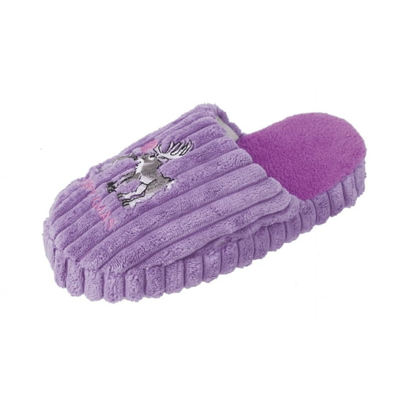 Starbay Girl's Children's Warm Home Merry X-Mas Winter Holiday Reindeer Bedroom Indoor Slippers (#8208)
