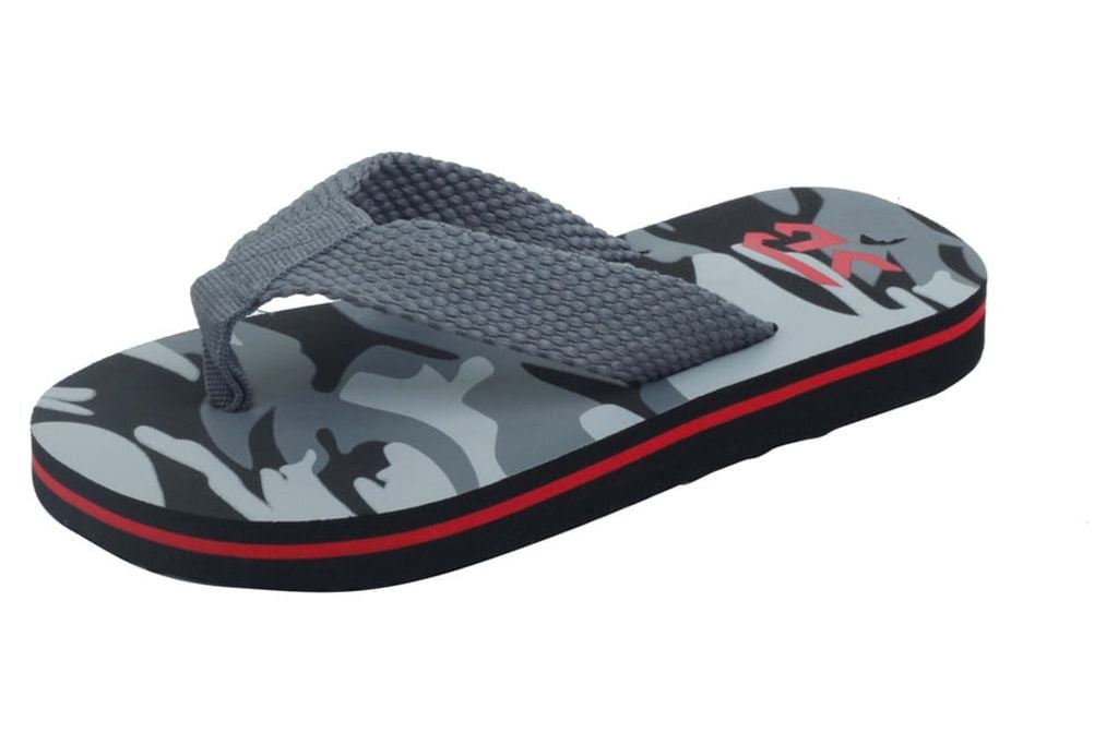 Starbay Unisex Kids Camo Print Canvas Flip Flop Sandals, 0.65 Inch Heel, Multi, C11-C4