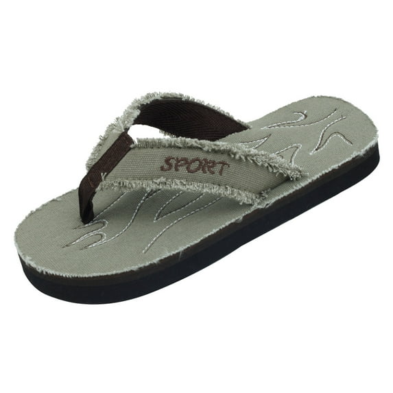 Starbay Kid's Boy's Canvas Casual Flip Flop Comfy Beach Sandals