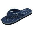 thumbnail image 1 of Starbay Kid's Boy's Canvas upper EVA Outsole Casual Thong Flip Flop Flat Comfy Beach Sandals Navy Size 2, 1 of 2