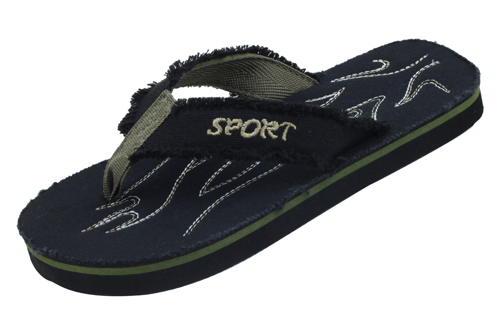 Starbay Men's Canvas upper and Insole EVA Outsole Casual Thong Flip Flop Flat Comfy Sandals - image 1 of 2