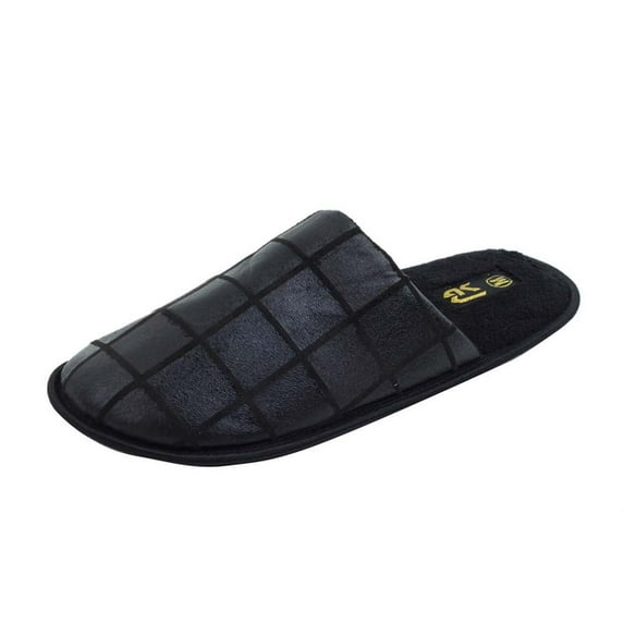 Starbay Men's Faux Suede Slide Warm Slip-on Hotel House Indoor Slippers