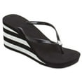 thumbnail image 1 of Starbay Women's Bold Contrast Striped Wedge Sandals, 1 of 1