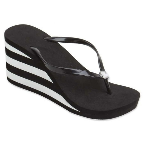 Starbay Women's Bold Contrast Striped Wedge Sandals