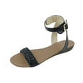 thumbnail image 1 of Starbay Women's Braided Ankle Strap Flat Sandals, 1 of 1