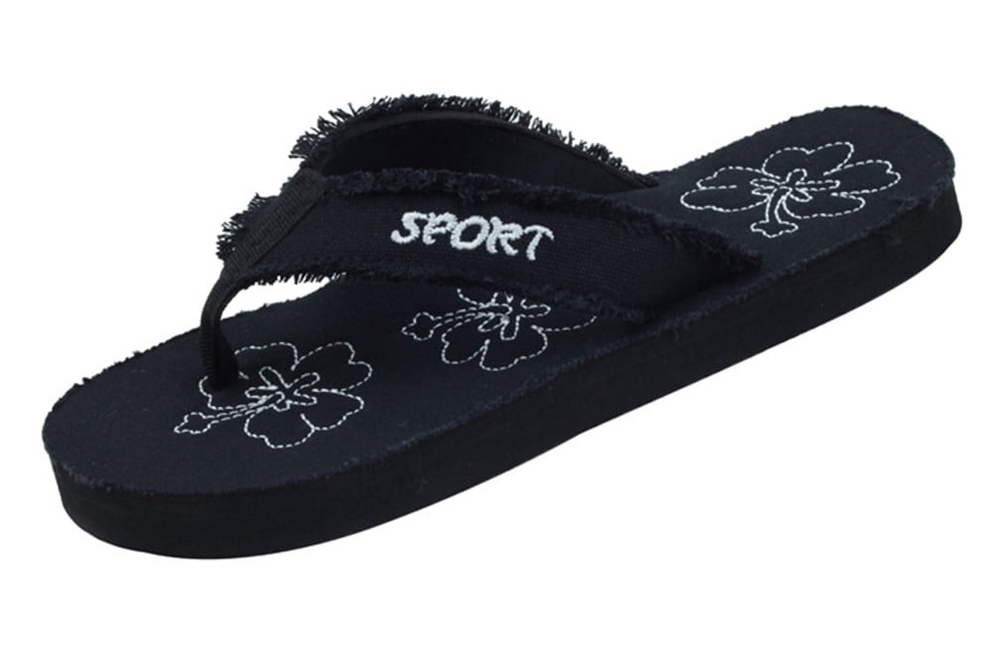 Starbay Women's Canvas upper and Insole EVA Outsole Casual Thong Flip Flop Flat Comfy Sandals