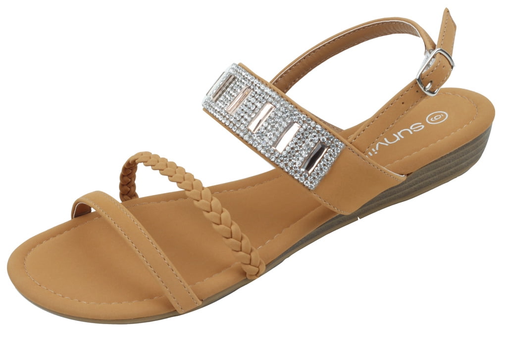 Sunflower CRYSTAL Narrow Band Buckle Strap Women Sandals