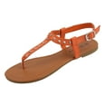 thumbnail image 1 of Starbay Women's Fashion Studded Summer Beach Thong Gladiator Sandals Flats, 1 of 2
