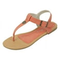 thumbnail image 1 of Starbay Women's Flower Pin T-Strap Flats Sandals, 1 of 3