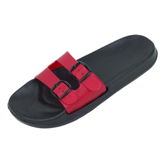 Starbay Women's Slipper Double Strap Buckles Open Toe Sandals