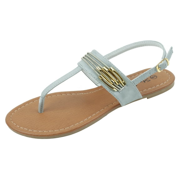 Starbay Women's T-Strap Flats Sandals, Adjustable Beads